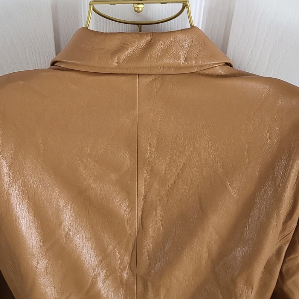 Chico's Faux Leather Modern Blazer - Picture 5 of 7